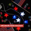 image:imageJOYIN 6 Pcs July 4th LED Star Bulb Necklaces Red White Blue Lightup Necklace with 6 Lighting Modes Patriotic Necklace for Independence Day Memorial Day Party Parade Masquerade Accessory Supply