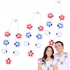 image:imageJOYIN 6 Pcs July 4th LED Star Bulb Necklaces Red White Blue Lightup Necklace with 6 Lighting Modes Patriotic Necklace for Independence Day Memorial Day Party Parade Masquerade Accessory Supply