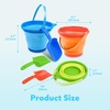 image:imageJOYIN 3 Packs Foldable Pail Bucket with Shovels amp Mesh Bag Collapsible Buckets Multi Purpose for Beach Camping Gear Beach Party Fishing and Fun Summer Activities OrangeBluePurpleOrangeBlueGreen