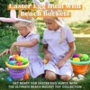 image:imageJOYIN 3 Packs Foldable Pail Bucket with Shovels amp Mesh Bag Collapsible Buckets Multi Purpose for Beach Camping Gear Beach Party Fishing and Fun Summer Activities OrangeBluePurpleOrangeBluePurple