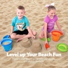 image:imageJOYIN 3 Packs Foldable Pail Bucket with Shovels amp Mesh Bag Collapsible Buckets Multi Purpose for Beach Camping Gear Beach Party Fishing and Fun Summer Activities OrangeBluePurpleOrangeBlueGreen