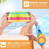 image:imageJOYIN 3 Packs Foldable Pail Bucket with Shovels amp Mesh Bag Collapsible Buckets Multi Purpose for Beach Camping Gear Beach Party Fishing and Fun Summer Activities OrangeBluePurplePinkPurpleGreen