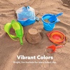 image:imageJOYIN 3 Packs Foldable Pail Bucket with Shovels amp Mesh Bag Collapsible Buckets Multi Purpose for Beach Camping Gear Beach Party Fishing and Fun Summer Activities OrangeBluePurpleOrangeBlueGreen