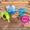 image:imageJOYIN 3 Packs Foldable Pail Bucket with Shovels amp Mesh Bag Collapsible Buckets Multi Purpose for Beach Camping Gear Beach Party Fishing and Fun Summer Activities OrangeBluePurpleBluePinkGreen