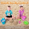 image:imageJOYIN 3 Packs Foldable Pail Bucket with Shovels amp Mesh Bag Collapsible Buckets Multi Purpose for Beach Camping Gear Beach Party Fishing and Fun Summer Activities OrangeBluePurpleBluePinkGreen