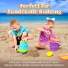 image:imageJOYIN 3 Packs Foldable Pail Bucket with Shovels amp Mesh Bag Collapsible Buckets Multi Purpose for Beach Camping Gear Beach Party Fishing and Fun Summer Activities OrangeBluePurplePinkPurpleGreen