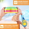image:imageJOYIN 3 Packs Foldable Pail Bucket with Shovels amp Mesh Bag Collapsible Buckets Multi Purpose for Beach Camping Gear Beach Party Fishing and Fun Summer Activities OrangeBluePurpleYellowBlueGreen