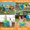 image:imageJOYIN 3 Packs Foldable Pail Bucket with Shovels amp Mesh Bag Collapsible Buckets Multi Purpose for Beach Camping Gear Beach Party Fishing and Fun Summer Activities OrangeBluePurpleYellowBlueGreen