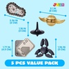 image:imageJOYIN 5 Pcs Metal Fidget Toy for Adults 5 Pack EDC Stress Relief Toys with Slider Spinner and Gear Designs Handheld Anxiety Relief Desk Toys for Office Work Travel and Gifts