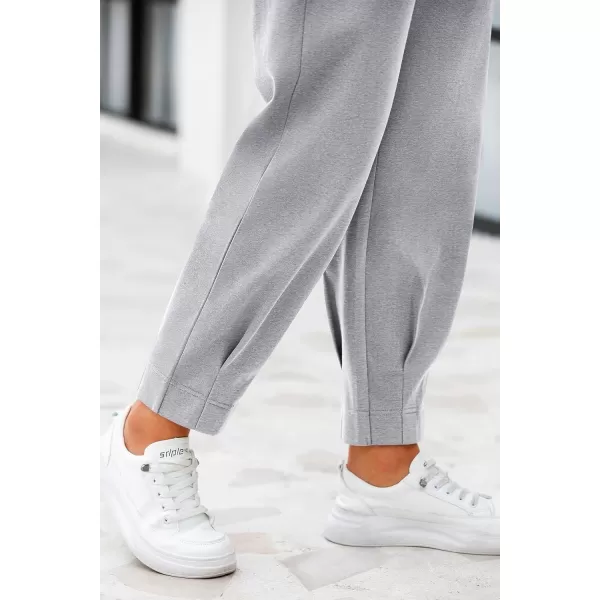 PRETTYGARDEN Womens High Waisted Pants Dressy Casual Ankle Length Work Office Trouser Slacks with PocketsGrey