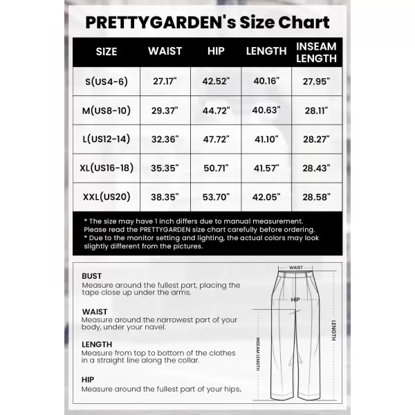PRETTYGARDEN Womens Wide Leg Cargo Pants High Waist Business Casual Trousers Pant with PocketsPink