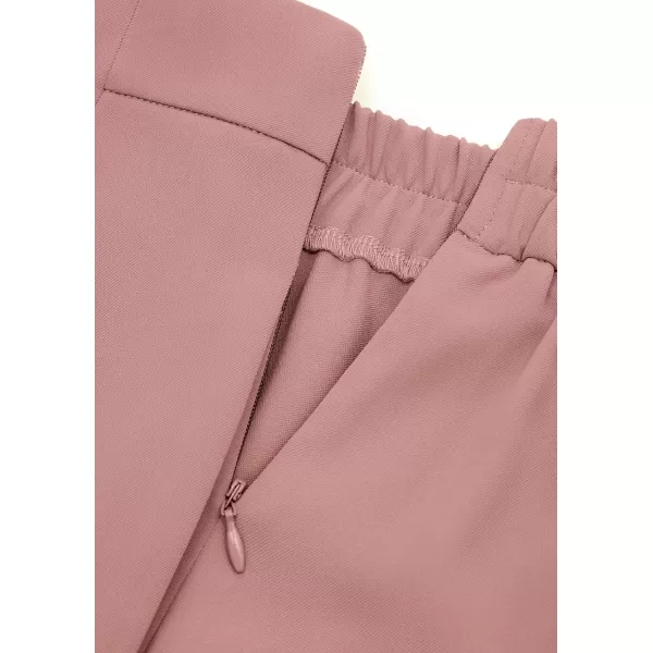 PRETTYGARDEN Womens Wide Leg Pants Dressy High Waisted Business Casual Work Office Suit Palazzo Pant TrousersPink