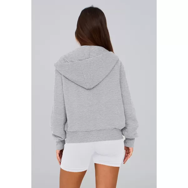 PRETTYGARDEN Womens Zip Up Hoodie Sweatshirt Y2K Fall Fashion Clothes Long Sleeve Loose Fit Pockets Casual Trendy JacketGrey