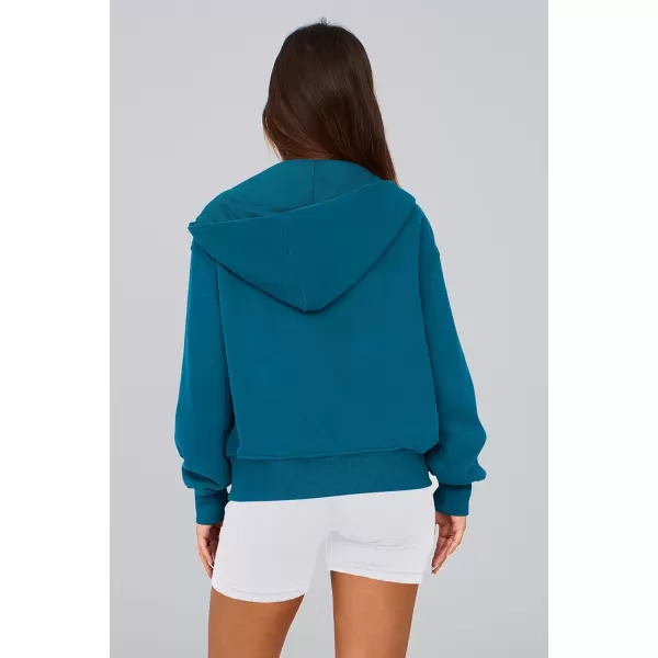 PRETTYGARDEN Womens Zip Up Hoodie Sweatshirt Y2K Fall Fashion Clothes Long Sleeve Loose Fit Pockets Casual Trendy JacketLake Blue