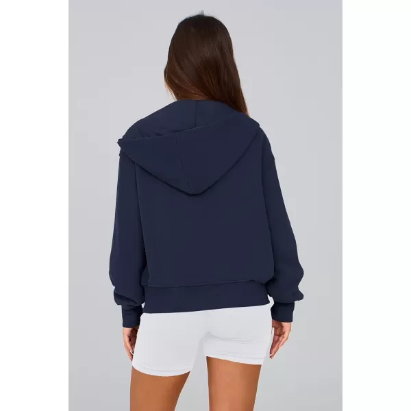 PRETTYGARDEN Womens Zip Up Hoodie Sweatshirt Y2K Fall Fashion Clothes Long Sleeve Loose Fit Pockets Casual Trendy JacketNavy