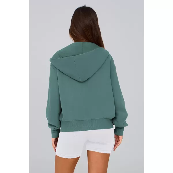 PRETTYGARDEN Womens Zip Up Hoodie Sweatshirt Y2K Fall Fashion Clothes Long Sleeve Loose Fit Pockets Casual Trendy JacketSage Green