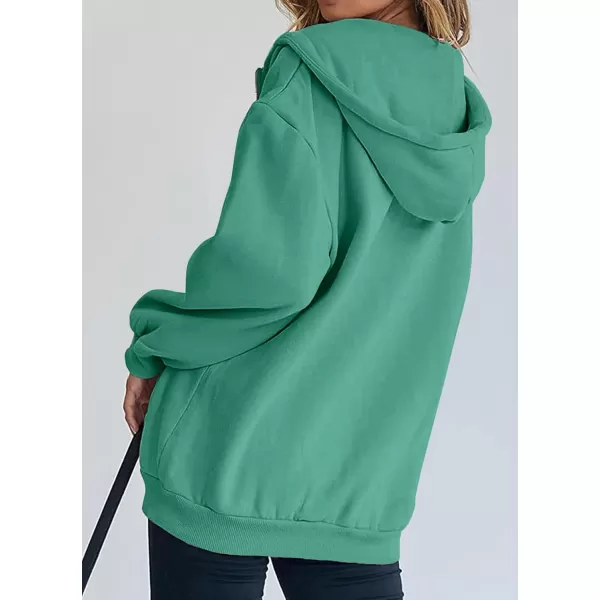 PRETTYGARDEN Womens Zip Up Y2K Hoodies Casual Long Sleeve Track Jackets With PocketsMint Green