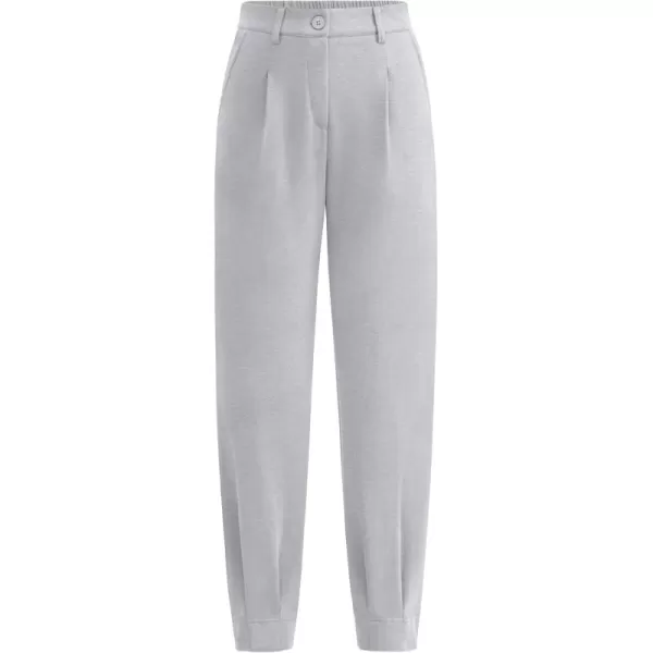 PRETTYGARDEN Womens High Waisted Pants Dressy Casual Ankle Length Work Office Trouser Slacks with PocketsGrey
