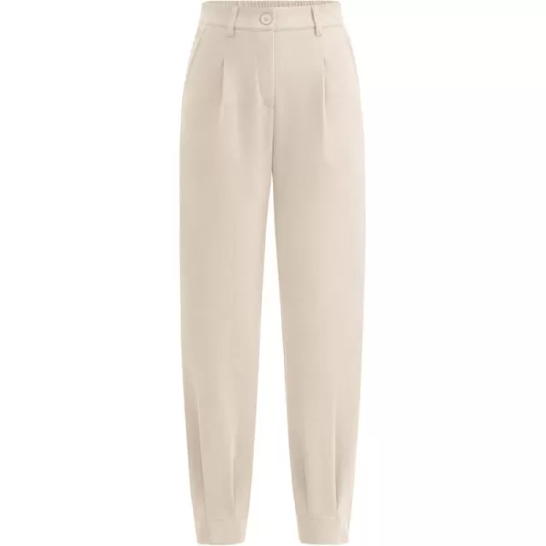 PRETTYGARDEN Womens High Waisted Pants Dressy Casual Ankle Length Work Office Trouser Slacks with PocketsLight Khaki
