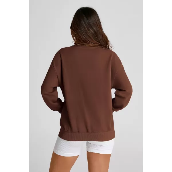 PRETTYGARDEN Womens 2024 Fall Fashion Full Zip Up Sweatshirt Long Sleeve Loose Fit Trendy Casual Jacket with PocketsBrown