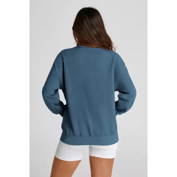 PRETTYGARDEN Womens 2024 Fall Fashion Full Zip Up Sweatshirt Long Sleeve Loose Fit Trendy Casual Jacket with PocketsDark Blue