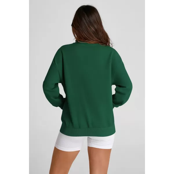 PRETTYGARDEN Womens 2024 Fall Fashion Full Zip Up Sweatshirt Long Sleeve Loose Fit Trendy Casual Jacket with PocketsGreen