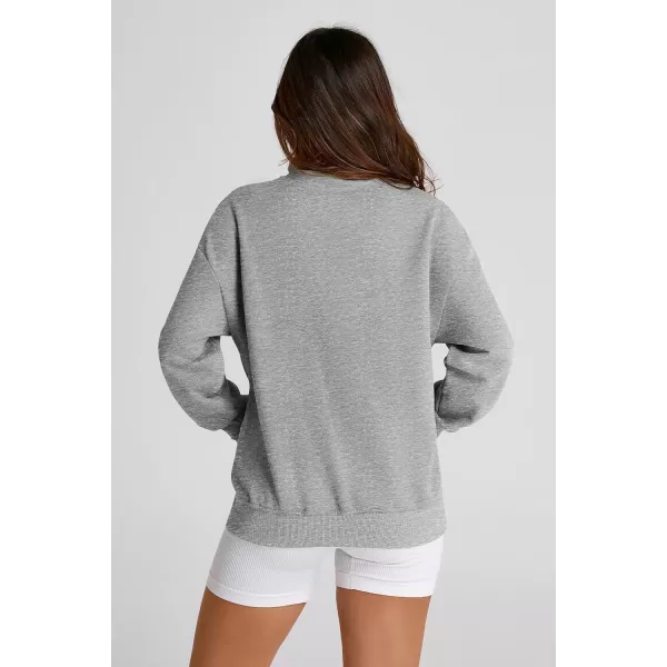PRETTYGARDEN Womens 2024 Fall Fashion Full Zip Up Sweatshirt Long Sleeve Loose Fit Trendy Casual Jacket with PocketsLight Grey