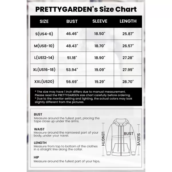 PRETTYGARDEN Womens 2024 Fall Zip Up Hoodies Sweatshirt Long Sleeve Loose Fit Y2K Casual Fashion Jackets with PocketsWine Red