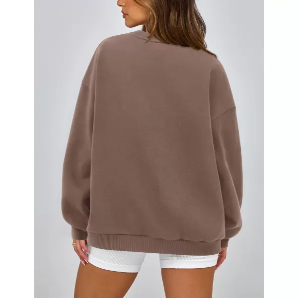 PRETTYGARDEN Womens Fall Fashion Oversized Sweatshirts Casual Crewneck Long Sleeve Graphic Pullover Tops ShirtBlack Khaki