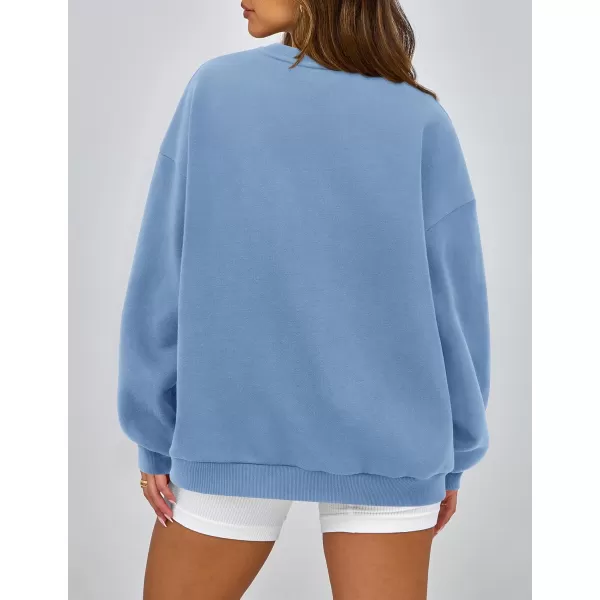 PRETTYGARDEN Womens Fall Fashion Oversized Sweatshirts Casual Crewneck Long Sleeve Graphic Pullover Tops ShirtBlue