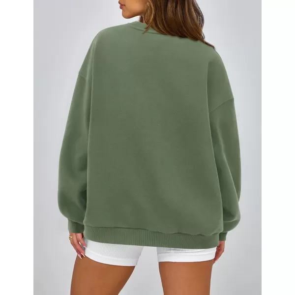 PRETTYGARDEN Womens Fall Fashion Oversized Sweatshirts Casual Crewneck Long Sleeve Graphic Pullover Tops ShirtMist Green