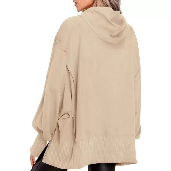 PRETTYGARDEN Womens Oversized Hoodie 2024 Fall Sweatshirt Long Sleeve Loose Trendy Outfits Casual Cute Pullover TopsBeige