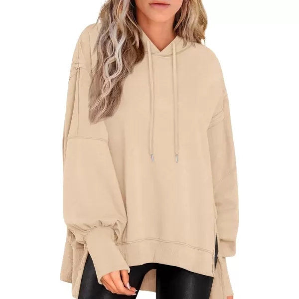 PRETTYGARDEN Womens Oversized Hoodie 2024 Fall Sweatshirt Long Sleeve Loose Trendy Outfits Casual Cute Pullover TopsBeige