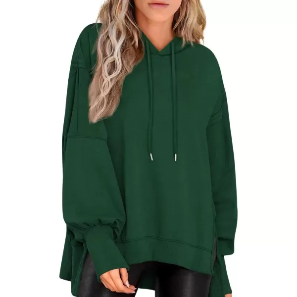 PRETTYGARDEN Womens Oversized Hoodie 2024 Fall Sweatshirt Long Sleeve Loose Trendy Outfits Casual Cute Pullover TopsDark Green