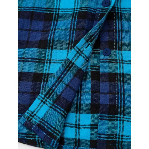 PRETTYGARDEN Womens Fall Button Down Plaid Shirts Collared Long Sleeve Loose Fit Cotton Casual Going Out Tops BlousesPlaid Blue