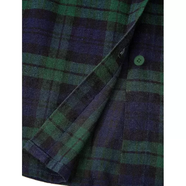 PRETTYGARDEN Womens Fall Button Down Plaid Shirts Collared Long Sleeve Loose Fit Cotton Casual Going Out Tops BlousesPlaid Green