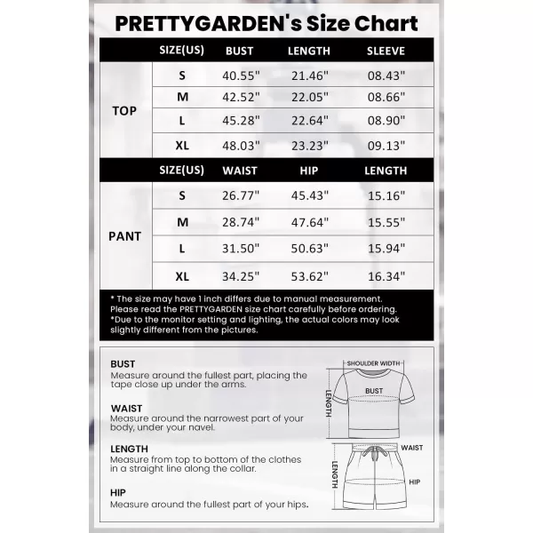 PRETTYGARDEN Womens Summer 2 Piece Outfits Lounge Sets Short Sleeve Tee Shirts Tops Blouses Pockets Printed Shorts TracksuitWhite