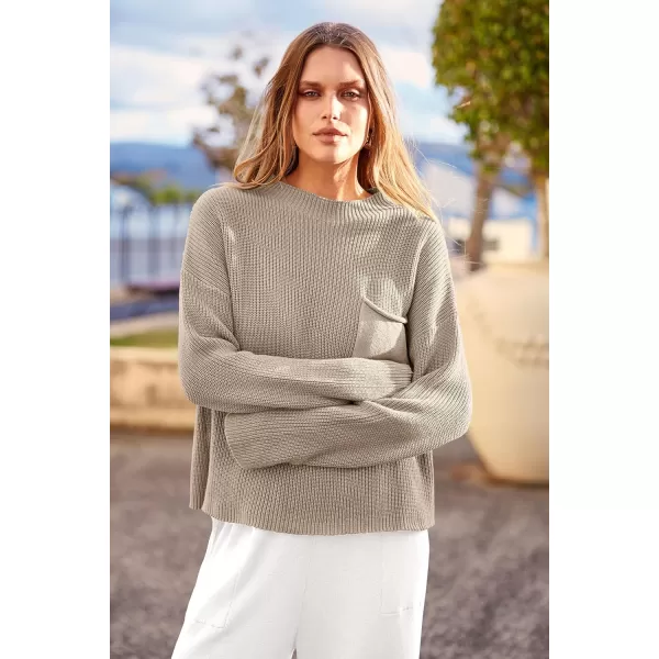 PRETTYGARDEN Womens Fall 2 Piece Sweater Set Casual Pullover Top High Waisted Sweatpants Tracksuit Lounge OutfitsKhaki Beige White