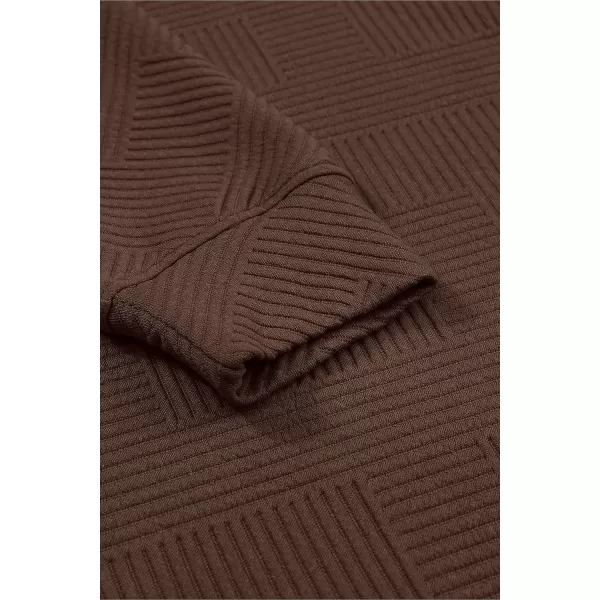 PRETTYGARDEN Womens 2 Piece Outfits Fall Casual Long Sleeve Pullover Tops and Wide Leg Pants Knitted Lounge SetsCoffee