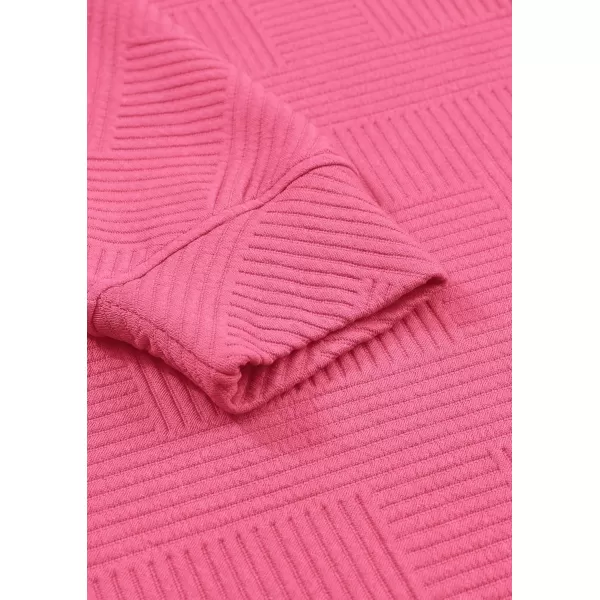 PRETTYGARDEN Womens 2 Piece Outfits Fall Casual Long Sleeve Pullover Tops and Wide Leg Pants Knitted Lounge SetsPink