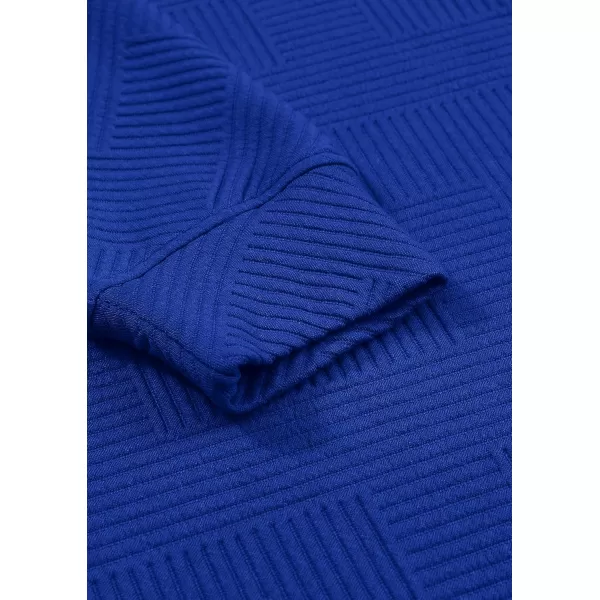 PRETTYGARDEN Womens 2 Piece Outfits Fall Casual Long Sleeve Pullover Tops and Wide Leg Pants Knitted Lounge SetsRoyal Blue