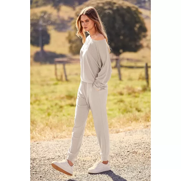 PRETTYGARDEN Womens Fashion Outfits 2 Piece Sweatsuit Solid Color Long Sleeve Pullover Long PantsApricot