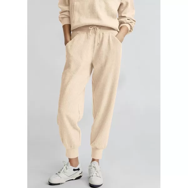 PRETTYGARDEN Womens 2 Piece Sweatsuits Set Long Sleeve Half Zip Pullover Sweatshirt Joggers Sweatpants Fall Outfits TracksuitApricot