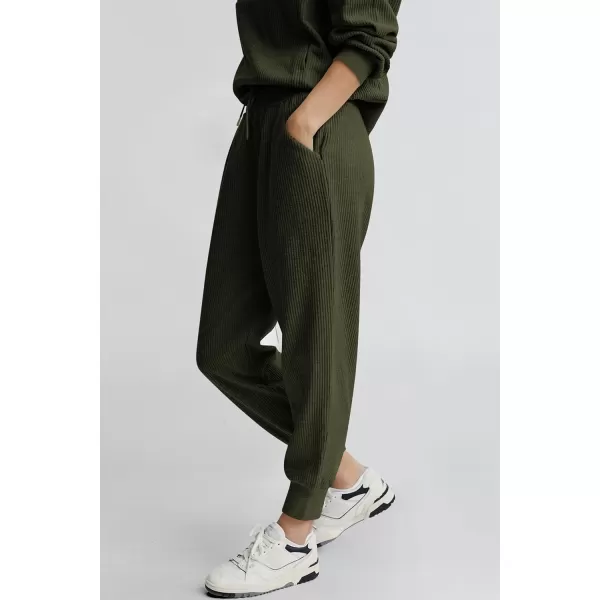 PRETTYGARDEN Womens 2 Piece Sweatsuits Set Long Sleeve Half Zip Pullover Sweatshirt Joggers Sweatpants Fall Outfits TracksuitArmy Green