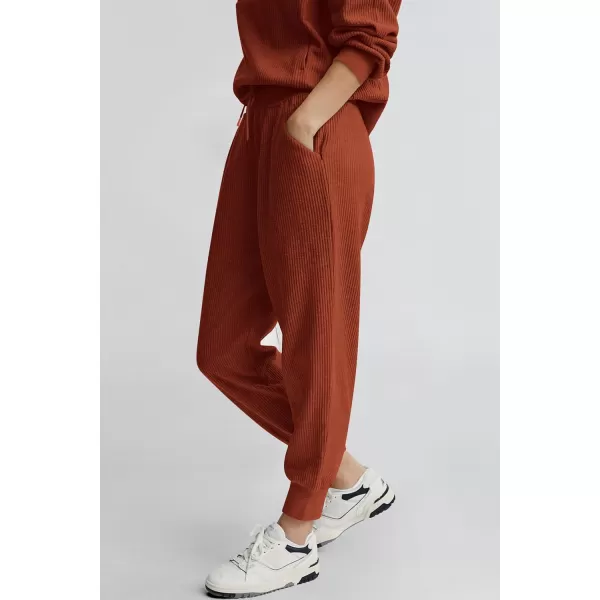 PRETTYGARDEN Womens 2 Piece Sweatsuits Set Long Sleeve Half Zip Pullover Sweatshirt Joggers Sweatpants Fall Outfits TracksuitBrick Red