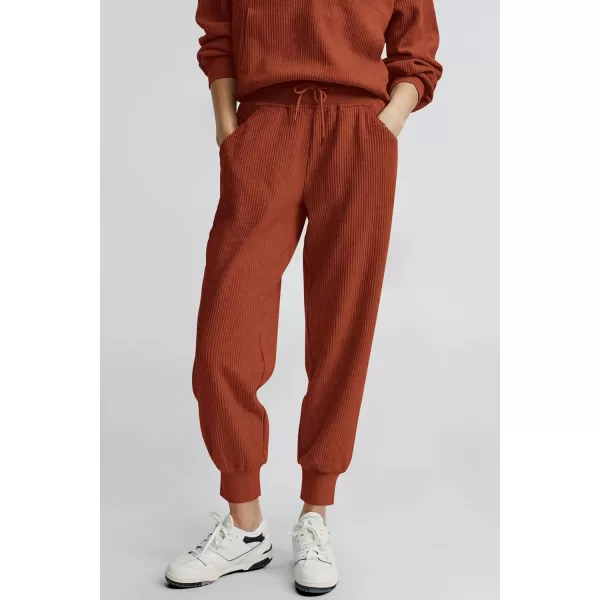 PRETTYGARDEN Womens 2 Piece Sweatsuits Set Long Sleeve Half Zip Pullover Sweatshirt Joggers Sweatpants Fall Outfits TracksuitBrick Red