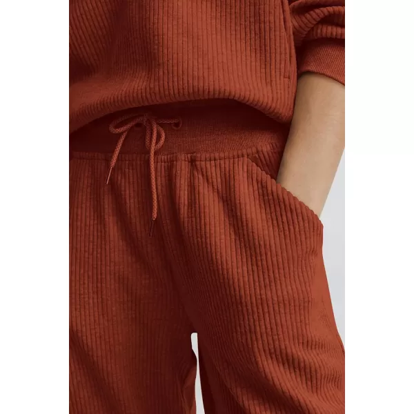 PRETTYGARDEN Womens 2 Piece Sweatsuits Set Long Sleeve Half Zip Pullover Sweatshirt Joggers Sweatpants Fall Outfits TracksuitBrick Red
