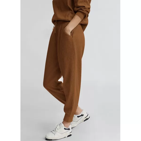 PRETTYGARDEN Womens 2 Piece Sweatsuits Set Long Sleeve Half Zip Pullover Sweatshirt Joggers Sweatpants Fall Outfits TracksuitBrown
