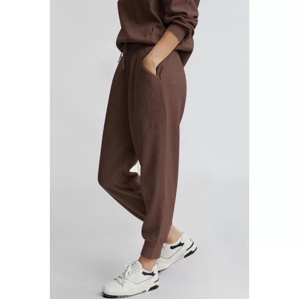 PRETTYGARDEN Womens 2 Piece Sweatsuits Set Long Sleeve Half Zip Pullover Sweatshirt Joggers Sweatpants Fall Outfits TracksuitCoffee