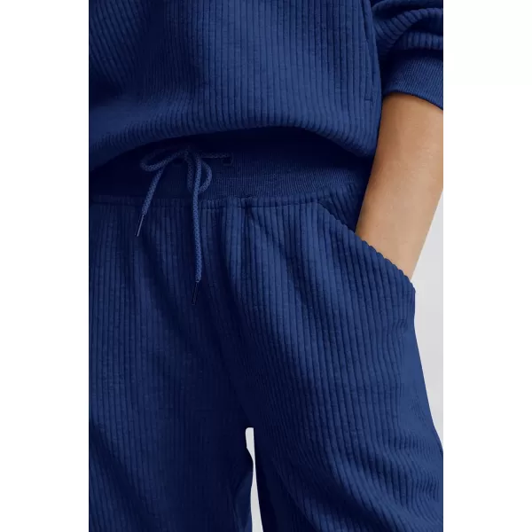 PRETTYGARDEN Womens 2 Piece Sweatsuits Set Long Sleeve Half Zip Pullover Sweatshirt Joggers Sweatpants Fall Outfits TracksuitDark Blue